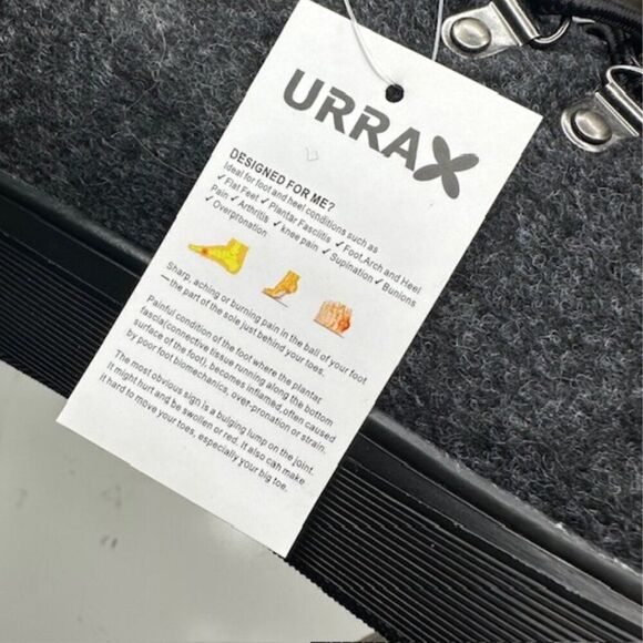 URRAX Men's Orthopedic Charcoal Grey Shoes with Arch Support Men's Size 12 (NWT) - Picture 5 of 7